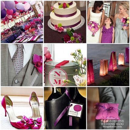 Purple and fuschia take a turn for the sophisticated with the additon of