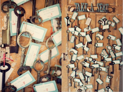Vintage keys at a wedding add romance and charm in so many ways