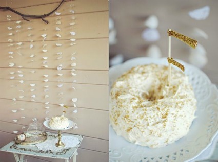 This dreamy dessert table backdrop featured at Postcards Pretties was 