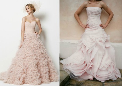 Pink blush blue or gray may not be the traditional colors for a wedding 