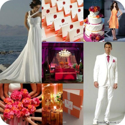 Tangerine Tango Caberet a vibrant palette for a beachy summer wedding