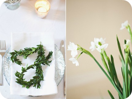 Create modern and chic centerpieces and monogram place setttings with 