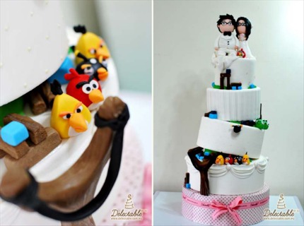  Cake via Delectable by Su Put a bird on it with a fun idea roundup 