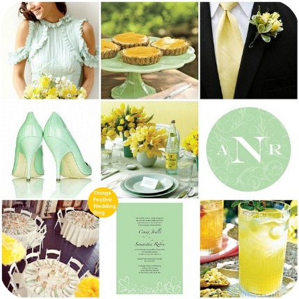 I love the refreshing mint and yellow color combo of this lovely mood board