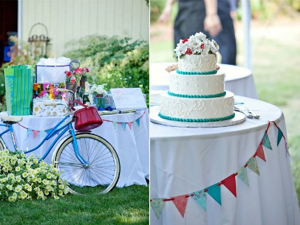Red Cerulean Blue Wedding by DIY Weddings Editor