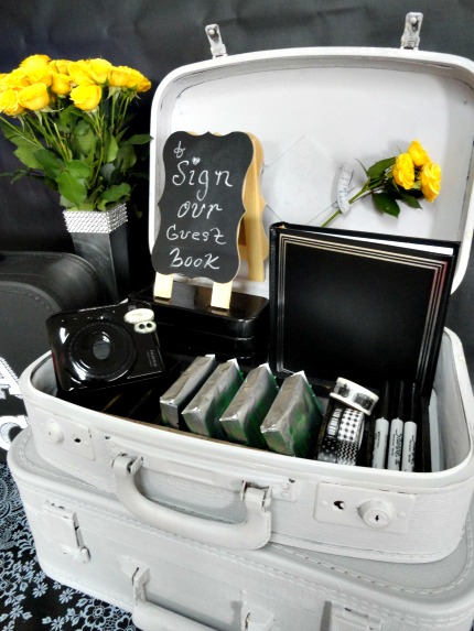 FolkArt® Home Decor™ Chalk Parisian Grey Suitcases via weddings.craftgossip.com