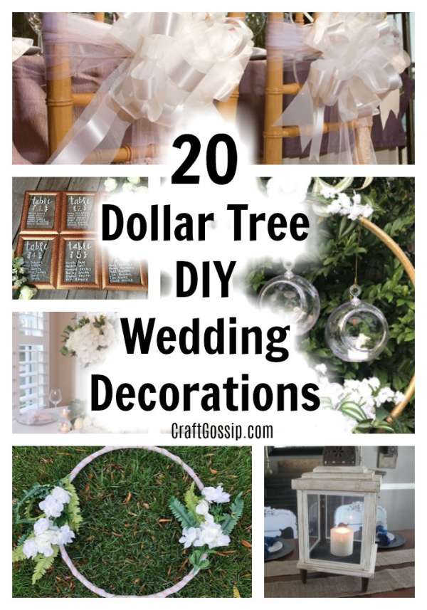 20 Dollar Tree Wedding Decorations You Can DIY – Craft Gossip
